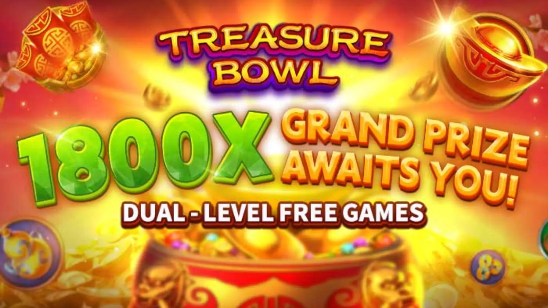 Multiplicadores Treasure Bowl 56pix - 7777x Máximo com Tigela Dourada